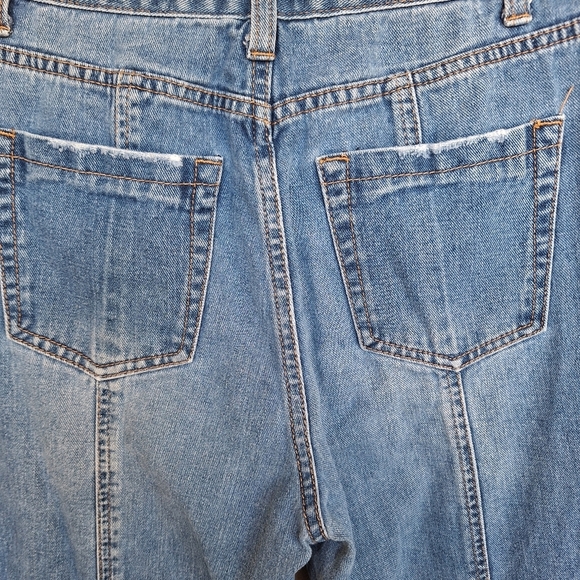 Mele N Pele Jeans Junior SZ01 Back Seam Spliit Hem 5 Pocket Style Zip Good Shape - Picture 5 of 9